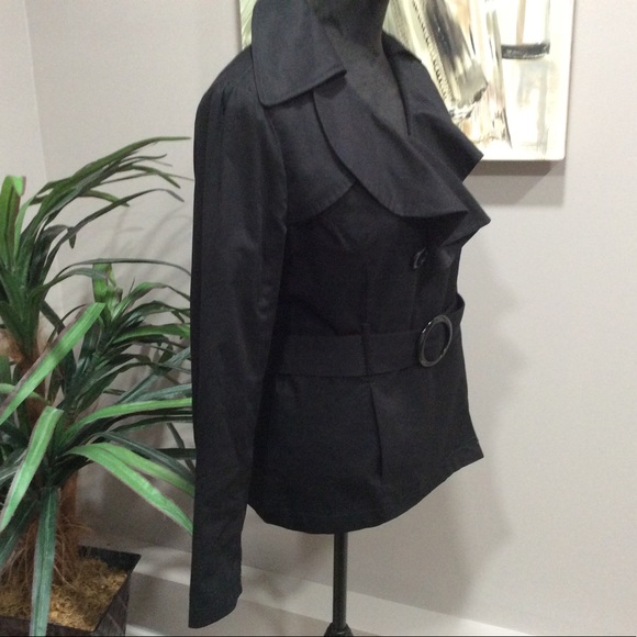 Willi Smith Ruffled Collar Trench Style Jacket - Picture 7 of 13